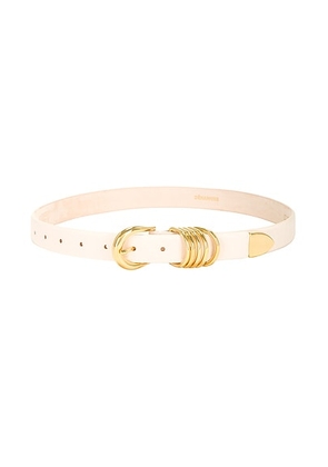 DEHANCHE Hollyhock Belt in Ivory & Gold - Ivory. Size M (also in L, S, XS).