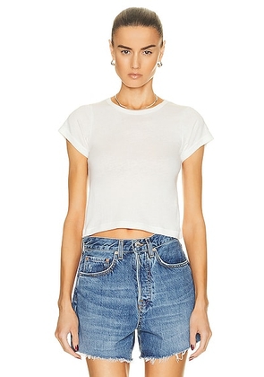 Eterne Short Sleeve Baby Tee in Ivory - Ivory. Size M (also in L, S, XL, XS).