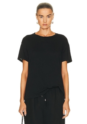 Eterne Short Sleeve Boyfriend Tee in Black - Black. Size M (also in L, S, XL, XS).