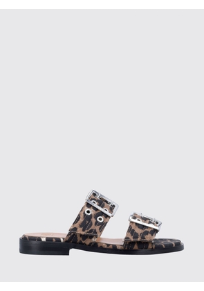 Heeled Sandal GANNI Woman color Brown