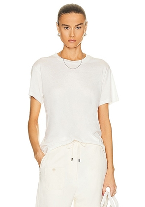 Eterne Short Sleeve Boyfriend Tee in Ivory - Ivory. Size M (also in L, S, XL, XS).