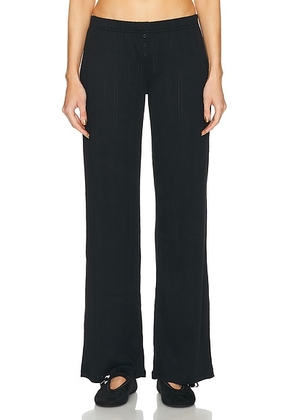 Cou Cou Intimates The Pant in Black - Black Pointelle. Size M (also in L, S, XL, XS).