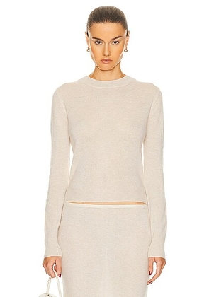 Eterne Francis Cashmere Sweater in Oatmeal - Cream. Size XL (also in L/XL).