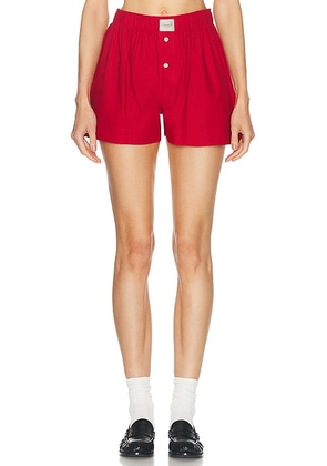 Comme Si La Boxer Classica Short in Maraschino - Red. Size XS (also in XL).