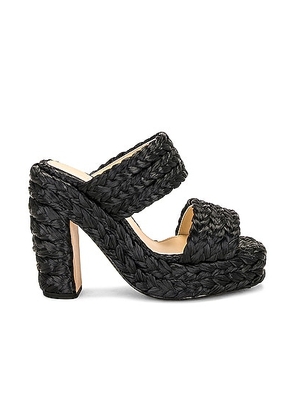 Bottega Veneta Trinity Weave Mule Sandal in Black - Black. Size 39 (also in 38.5, 39.5).