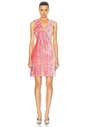 Bottega Veneta Textured Viscose Silk Velvet Dress in Pink Lemonade - Pink. Size 36 (also in 34, 38).
