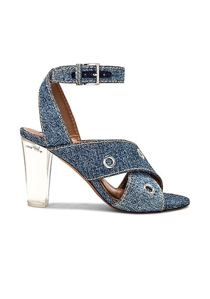 ALAÃA Ankle Strap Sandal in Blue Jeans - Blue. Size 36.5 (also in 36, 37, 37.5, 38, 38.5, 39, 39.5, 40, 41).
