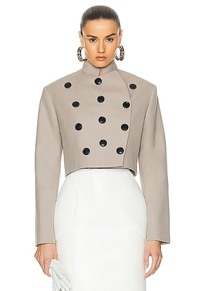 ALAÃA Short Jacket in Sable - Grey. Size 36 (also in ).