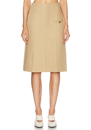 Bottega Veneta Midi Skirt in Pale Oak - Cream. Size 36 (also in 34).