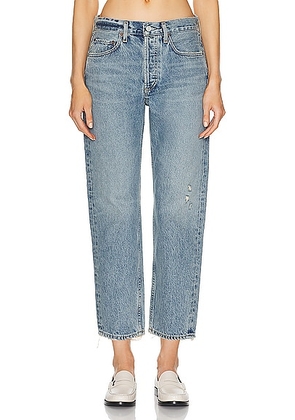 AGOLDE Parker Low Slung Vintage Straight Jeans in Facade - Denim-Light. Size 33 (also in 32).
