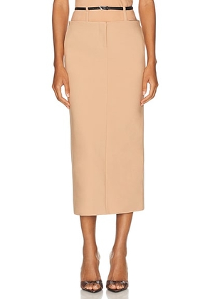 THE ATTICO Midi Skirt in Nude - Neutral. Size 44 (also in ).