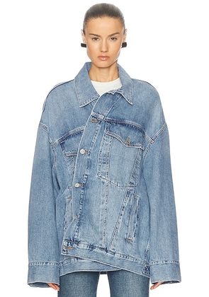 AGOLDE Reworked Wayne Jacket in Clarity - Denim-Medium. Size M (also in L, S, XL, XS).