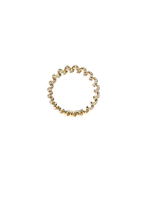 Boochier Mini Slinkee Diamond Ring in Yellow Gold - Metallic Gold. Size 8 (also in 7).