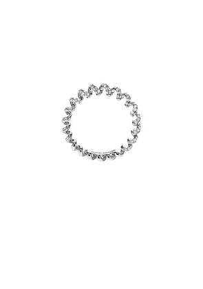 Boochier Slinkee Mini Diamond Ring in White Gold - Metallic Gold. Size 7 (also in 6).