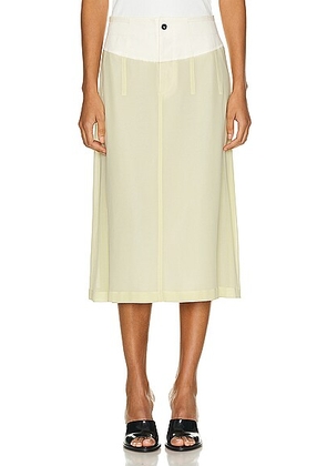 Bottega Veneta Midi Skirt in Banana - Yellow. Size 36 (also in 34, 40).
