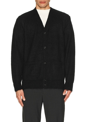 Beams Plus Cardigan Stretch Mohair in Black - Black. Size S (also in ).
