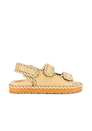 Bottega Veneta Jack Slingback Flat Sandal in Cane Sugar - Cream. Size 38 (also in 37, 41).