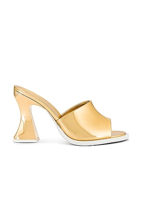 Bottega Veneta Cha Cha Mule Sandal in Gold & White - Metallic Gold. Size 37 (also in 36.5, 39).