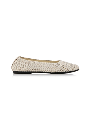 St. Agni Macrame Leather Ballet Flats - Moda Operandi