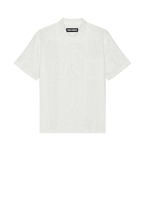 DOUBLE RAINBOUU Hawaiian Shirt in White Anglais - White. Size M (also in L).