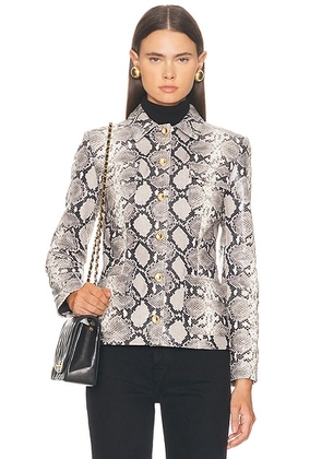 Brandon Maxwell The Gage Jacket in Black & White - Grey. Size 2 (also in 0).