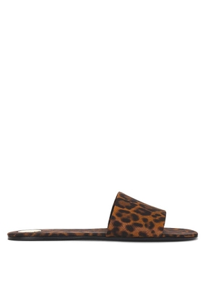 Saint Laurent Leopard Grosgrain Carlyle Slides