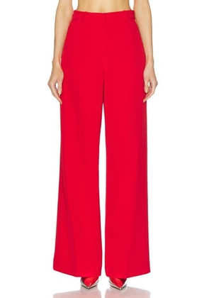 AKNVAS Elin Crepe Elastic Waistband Pant in Red - Red. Size 4 (also in ).