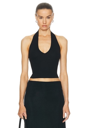 Eterne Halter Top in Black - Black. Size XL (also in L).