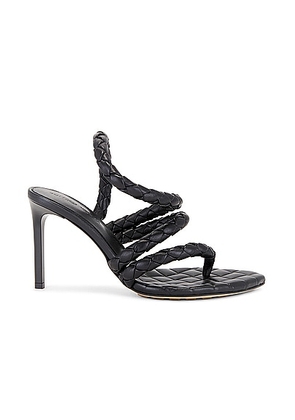 Bottega Veneta Leaf Sandal in Black - Black. Size 37 (also in 36.5, 38, 39).