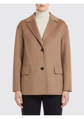 Coat 'S MAX MARA Woman color Camel