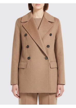 Coat 'S MAX MARA Woman color Camel