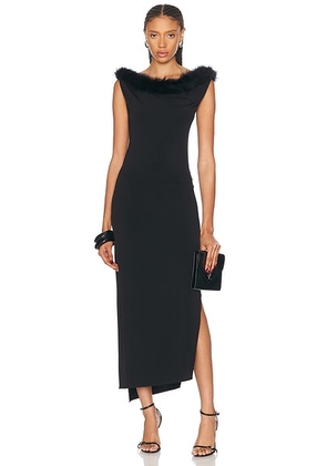Coperni Boa Jersey Midi Dress in Black - Black. Size 36 (also in 34, 38).
