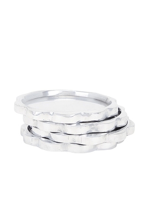 Anastasio Home Sun Coasters in Aluminum - Metallic Silver. Size all.
