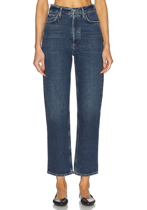 AGOLDE 90's Pinch Waist Crop Jeans in Solace - Blue. Size 23 (also in 31, 32, 34).