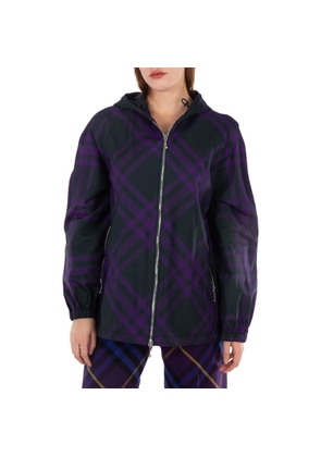 Burberry Check-Pattern Hooded Jacket