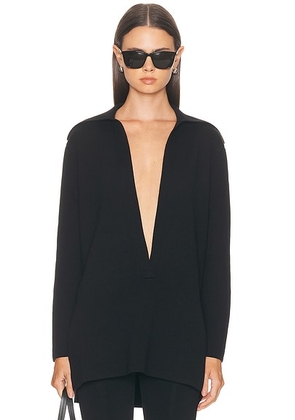 Brandon Maxwell The Luma Top in Black - Black. Size XS (also in S).