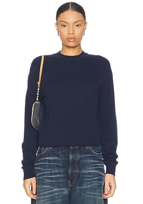 Acne Studios Kalas Crewneck Sweater in Navy Melange - Navy. Size XS (also in S).