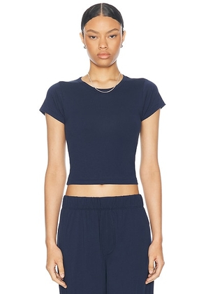 Eterne Short Sleeve Baby Tee in Navy - Navy. Size XS (also in ).