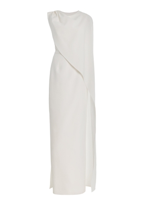 Carolina Herrera One-Shoulder Stretch-Crepe Gown - Moda Operandi