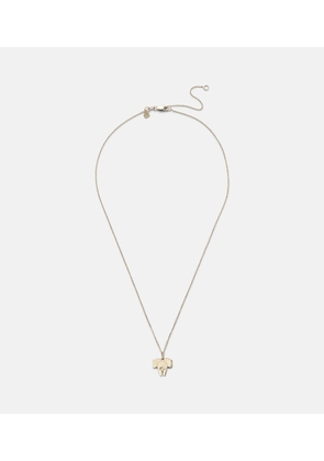 Sydney Evan Elephant Tail 14kt gold necklace with diamonds