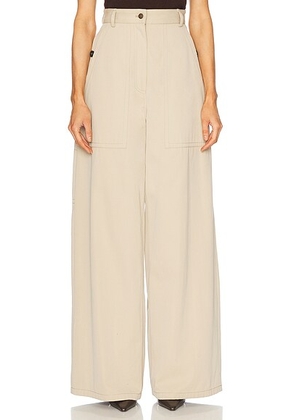 Adam Lippes Jasper Pant in Khaki - Beige. Size 6 (also in 2).