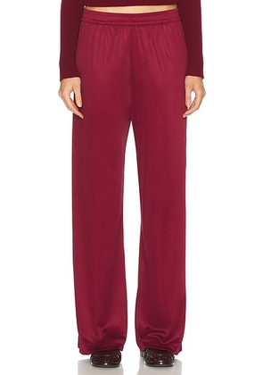 Enza Costa Liquid Jersey Resort Pant in Ruby - Burgundy. Size M (also in L).