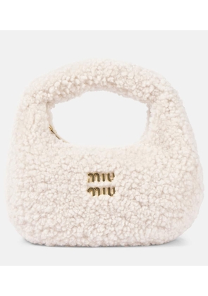 Miu Miu Wander Mini shearling shoulder bag