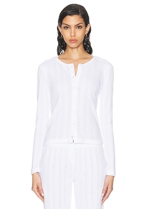 Cou Cou Intimates The Cardigan in White - White. Size XS (also in ).