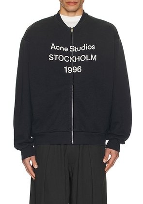 Acne Studios University Zip Up in Black - Black. Size M (also in L, S, XL/1X).