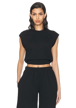 Eterne Sleeveless Crewneck Top in Black - Black. Size XL (also in S).