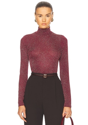 Beaufille Rodin Top in Black & Red - Burgundy. Size XS (also in S).