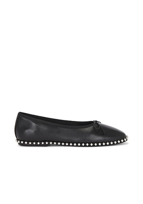 Alexander Wang Lina Ballchain Flat in Black - Black. Size 37.5 (also in 36, 41).
