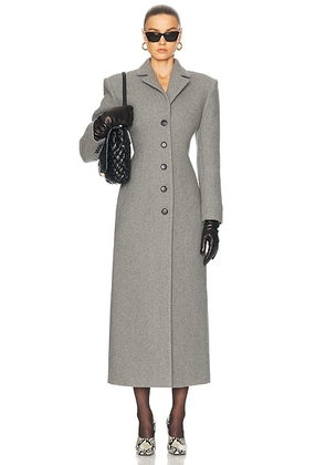 EAVES Yaron Manteco Wool Coat in Light Grey - Grey. Size L (also in M, S, XS, XXS).