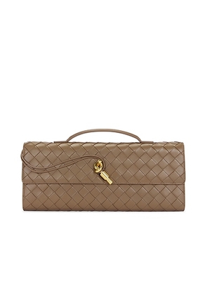 Bottega Veneta Andiamo Long Clutch in Pinecone & Muse Brass - Brown. Size all.